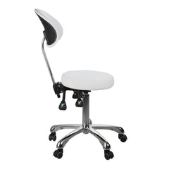 Silverfox Saddle Rolling Stool with Backrest 1025B