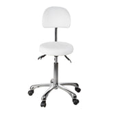 Silverfox Saddle Rolling Stool with Backrest 1025B