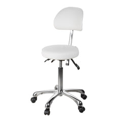 Silverfox Saddle Rolling Stool with Backrest 1025B