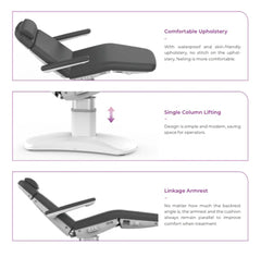 Silver Fox 4 Motors Electric Facial Chair 2270FB Dark Grey