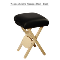 Master Massage Lightweight wooden Folding Stool black