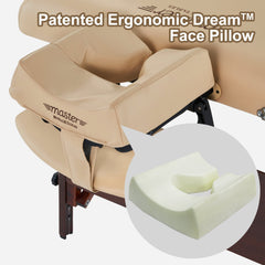 MusicMasterHigh Fidelity Sound Ergonomic Dream Face Cushion- Bluetooth Music Massage Pillow- Cream