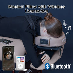 MusicMasterHigh Fidelity Sound Ultra Plush Face Cushion- Bluetooth Music Massage Pillow-Otter Color