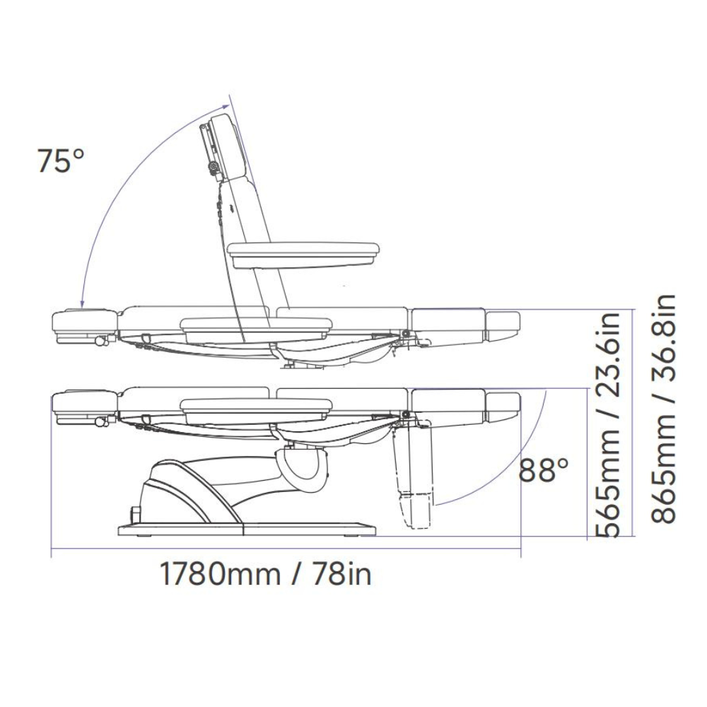Silverfox 2272B Facial Chair – Advanced Comfort & 240° Rotation