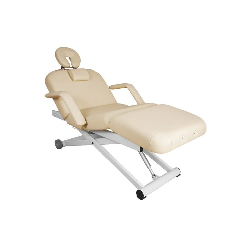 SilverFox 3 motors 4 Section Electric Massage Table (Silver Fox 2274B with Remote) Cream / Black