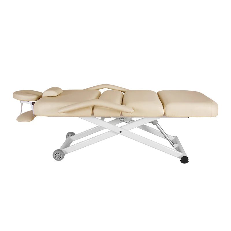 SilverFox 3 motors 4 Section Electric Massage Table (Silver Fox 2274B with Remote) Cream / Black