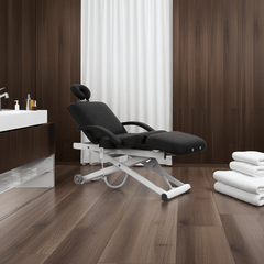 SilverFox 3 motors 4 Section Electric Massage Table (Silver Fox 2274B with Remote) Cream / Black