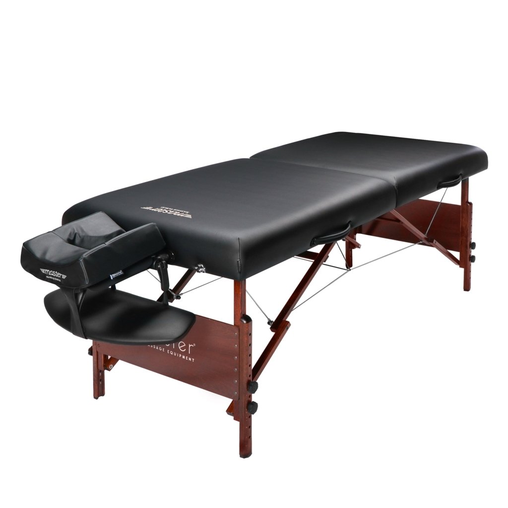 Master Massage 30inch DEL RAYPortable Massage Table Package (Black Color) with Ambient Light System - GreenLife - Massage Tables