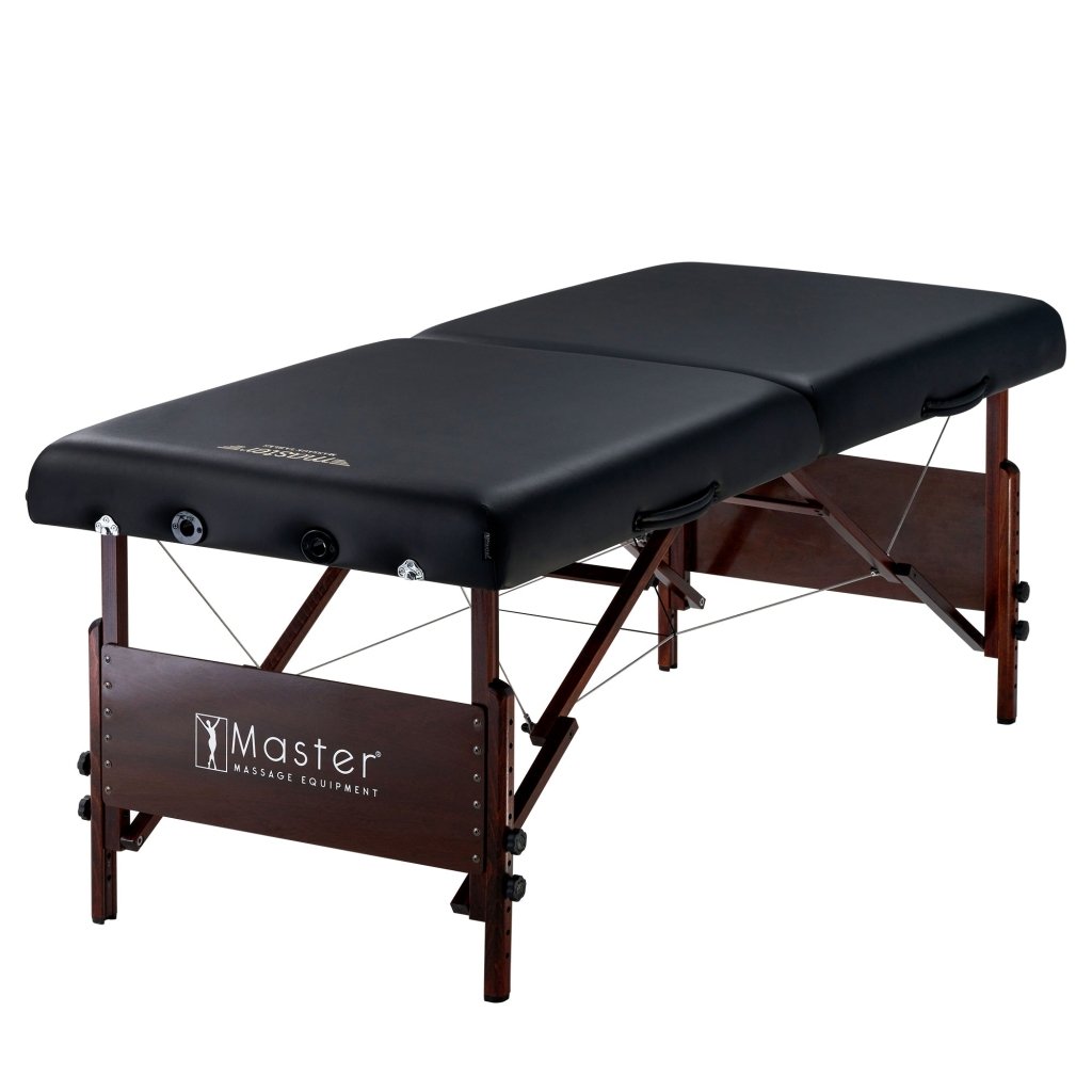 Master Massage 30inch DEL RAYPortable Massage Table Package (Black Color) with Ambient Light System - GreenLife - Massage Tables