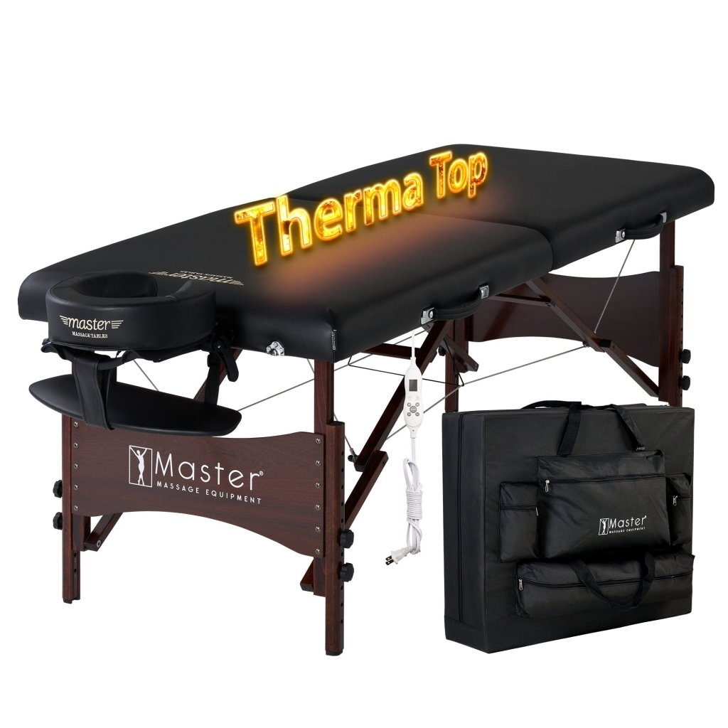 Master Massage 30'' Roma II Portable Massage Table Deluxe Package with Ambient Light System