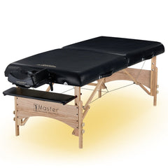 Master Massage 32inch HUSKY GIBRALTARXXL Portable Massage Table Package with Ambient Light System - GreenLife - Massage Tables