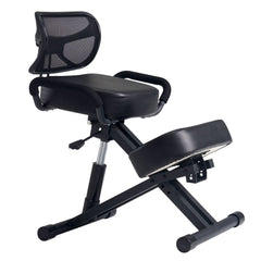 Master Massage Ergonomic Kneeling Chair with Back Support for Office - Posture Chair with Angled Seat and Backrest for Home and Office - Posture Correction Stool - Improve Your Posture - GreenLife - Massage Chair