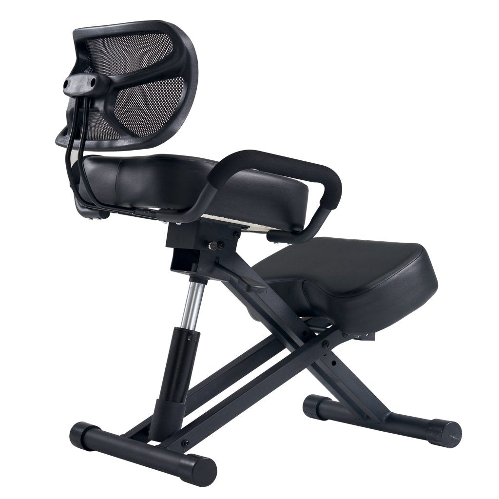 Master Massage Ergonomic Kneeling Chair with Back Support for Office - Posture Chair with Angled Seat and Backrest for Home and Office - Posture Correction Stool - Improve Your Posture - GreenLife - Massage Chair