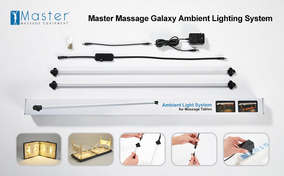 Master Massage Galaxy Ambient Lighting System for Massage Tables Atmosphere Light, Warm 3500K LED Strips - GreenLife - ambient light