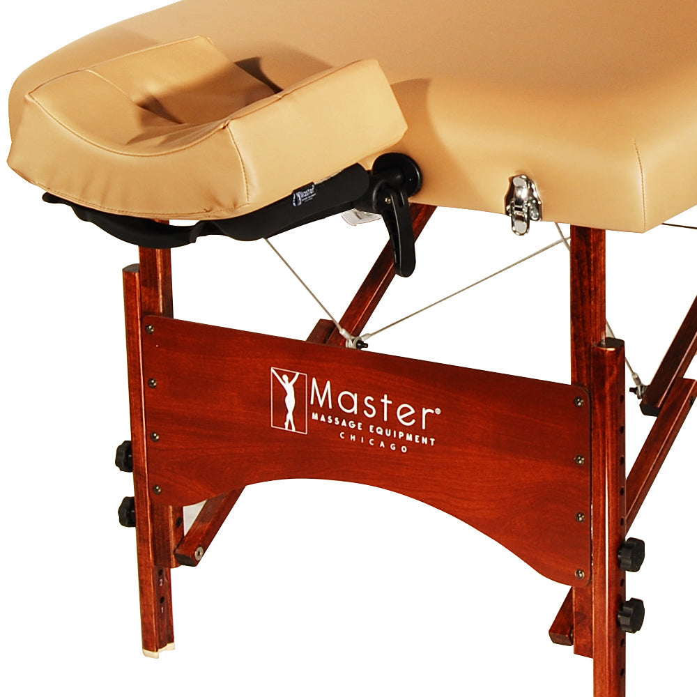 Master Massage 30'' DEAUVILLE Salon LX Portable Massage Table Package with Lift Back & a Stout 2.5inch High-density Multi-Layer Small CellFoam! (Otter)