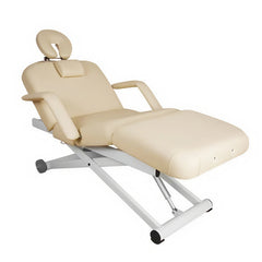SilverFox 3 motors 4 Section Electric Massage Table (Silver Fox 2274B with Remote) Cream / Black